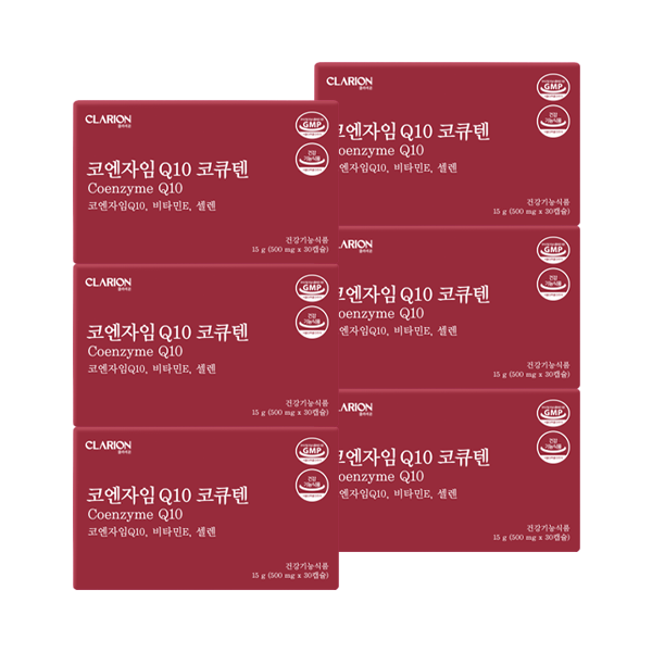 클라리온 코엔자임 Q10 코큐텐 30정, 6개 (6개월분)