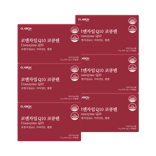 클라리온 코엔자임 Q10 코큐텐 30정, 6개 (6개월분)