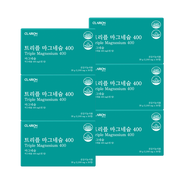 클라리온 트리플 마그네슘 400 30정, 6개 (6개월분)
