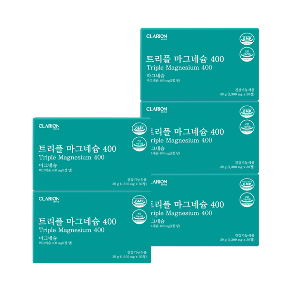 클라리온 트리플 마그네슘 400 30정, 5개 (5개월분)