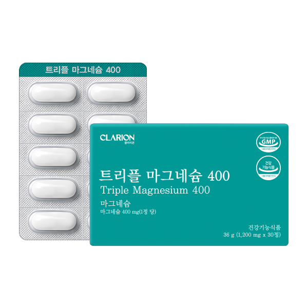 클라리온 트리플 마그네슘 400 30정, 3개 (3개월분)