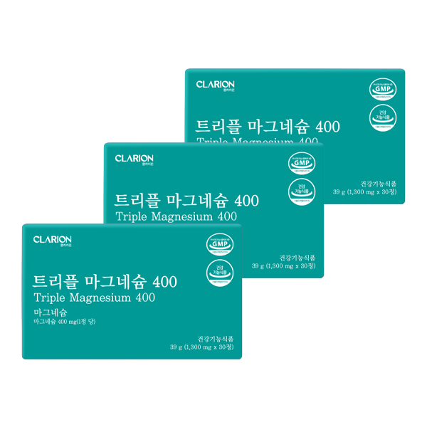 클라리온 트리플 마그네슘 400 30정, 3개 (3개월분)