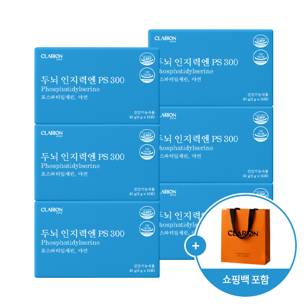 클라리온 두뇌 인지력엔 PS 300 15포, 6개 + 쇼핑백