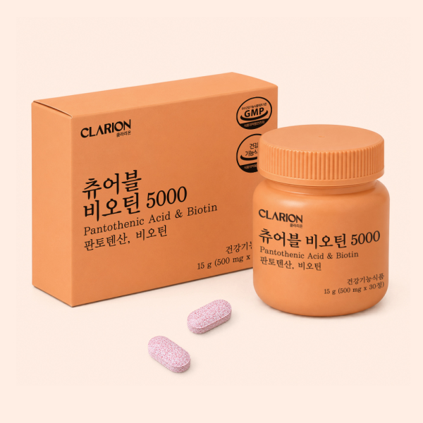 클라리온 츄어블 비오틴 5000 30정, 6개 + 쇼핑백