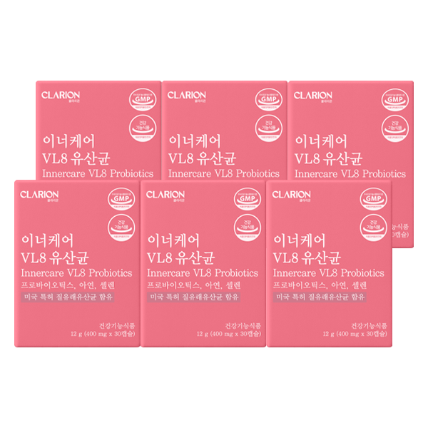 클라리온 이너케어 VL8 유산균 30캡슐, 6개