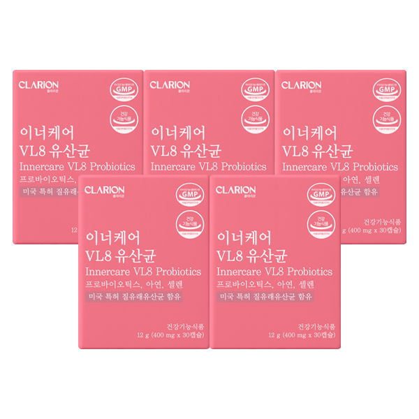 클라리온 이너케어 VL8 유산균 30캡슐, 5개