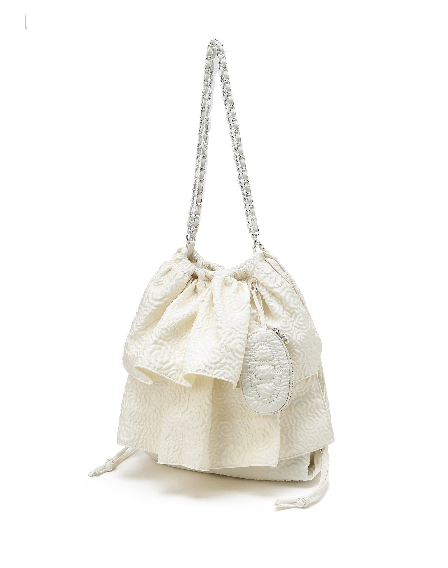 ★athe★ RUBAN Glossy Gray Ribbon Backpack & Shoulder Bag S 아떼 바네사브루노 Bag&Acc 공식 스토어