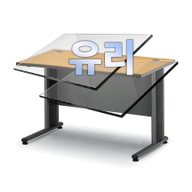 [신품]일자퍼즐책상 유리