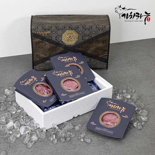 [가치하누] 1++한우투뿔 등심+갈비살+특수부위 세트 800g