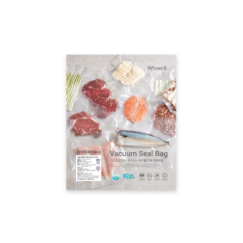 진공 비닐팩 20*25(소) WH6010 WH6030 전용 진공포장지