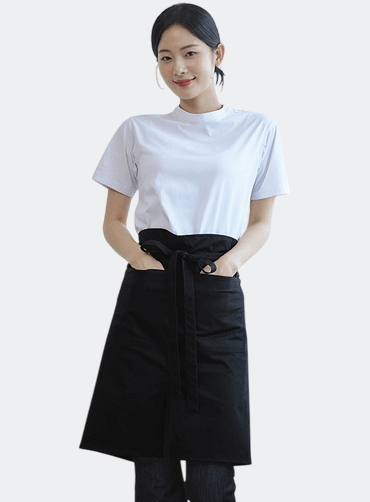 허리형 베이직 라이크코튼 앞치마 HOP2303 | 단체유니폼 단체앞치마 주문제작 탑앤탑