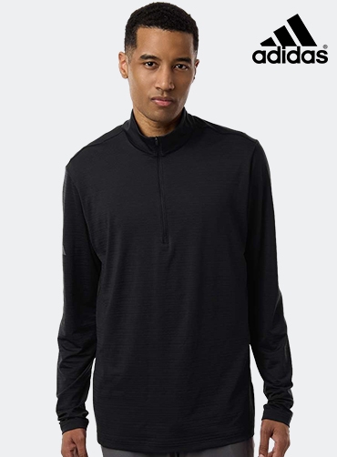 [Adidas] 아디다스 텍스처 스트라이프 쿼터집 풀오버 A708 | 브랜드단체티 단체반집업 주문제작 탑앤탑