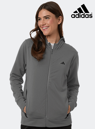 [Adidas] 아디다스 여성용 플리스 풀집 후드 스웨트셔츠 AT209 | 단체티 브랜드단체복 주문제작 탑앤탑