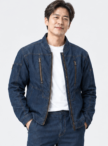 스판 데님 상하복 세트 MAKB001 | 단체근무복 주문제작 탑앤탑