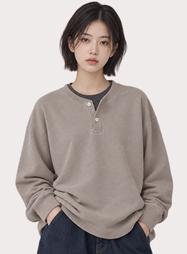 더블코튼 헨리넥 긴팔티셔츠 6종 FMLT1595_26_09 | 단체티셔츠 주문제작 탑앤탑