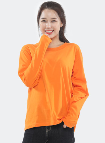 면30수 베이직 라운드 긴팔티 | 단체티 주문제작 탑앤탑