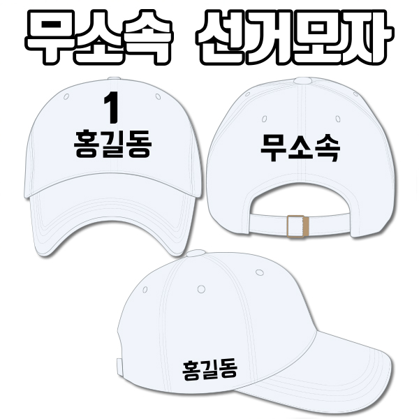 무소속 선거모자 A2+B2+C1 타입 | 선거복 선거모자 주문제작 탑앤탑