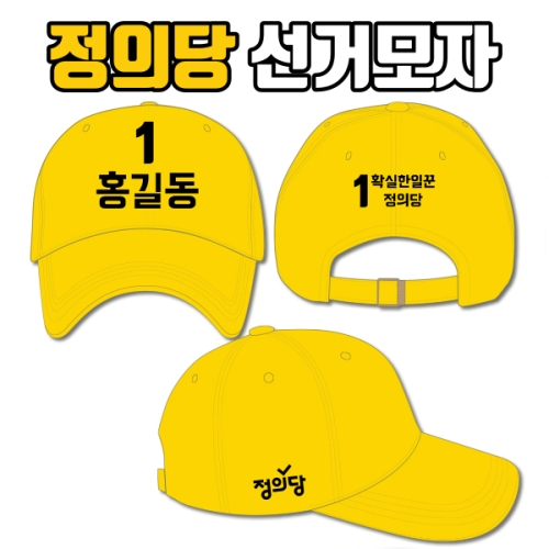 정의당 선거모자 A2+B1+C3 타입 | 선거복 선거모자 주문제작 탑앤탑