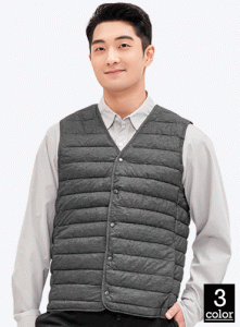 V넥 라이트 패딩조끼 LEN90W | 단체조끼 주문제작 탑앤탑