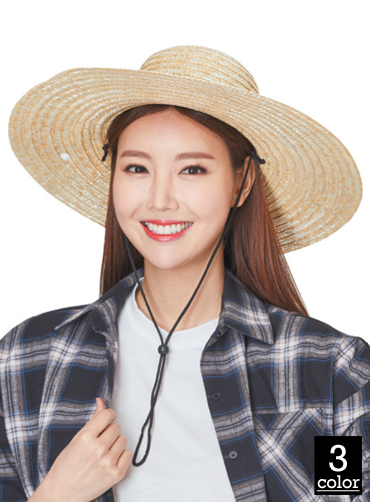 라인포인트 밀짚모자 CL523 | 단체모자 주문제작 탑앤탑