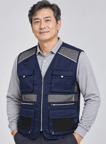 실버 포인트 TC조끼 19MAK101 | 단체조끼 근무복조끼 주문제작 탑앤탑