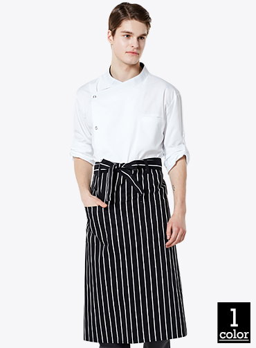 Stylish 허리형 롱 줄무늬 앞치마 HOP406 | 단체유니폼 단체앞치마 주문제작 탑앤탑