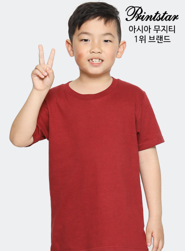 [톰스 브랜드] 면17수 아동 라운드 반팔티 TOM085 | 단체티 주문제작 탑앤탑