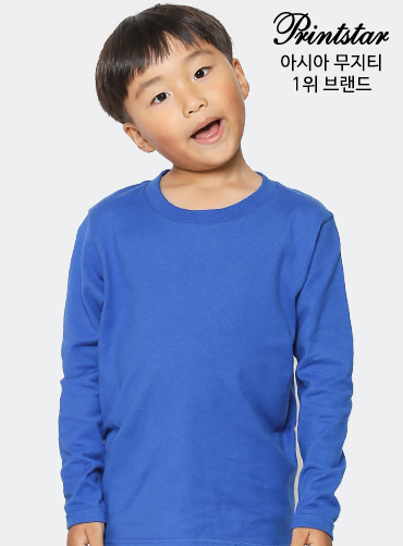 [톰스 브랜드] 17수 베이직 아동 라운드 긴팔티 TOM102 | 단체복 주문제작 탑앤탑