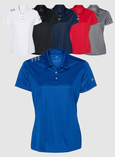 [Adidas] 아디다스 우먼3 스트라이프 숄더 스포츠 셔츠 A325[USA FIT]  | 브랜드단체카라티 주문제작 탑앤탑