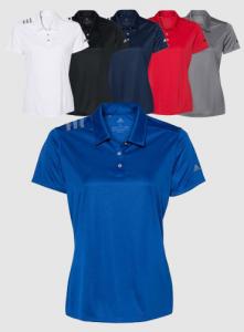 [Adidas] 아디다스 우먼3 스트라이프 숄더 스포츠 셔츠 A325[USA FIT]  | 브랜드단체카라티 주문제작 탑앤탑