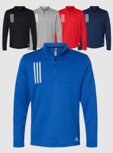 [Adidas] 아디다스 3-스트라이프 더블 니트 쿼터 집 풀오버 A482 [USA FIT]