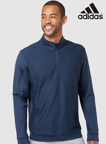 [Adidas] 아디다스 퍼포먼스 텍스쳐 쿼터 집 풀오버 A295 [USA FIT]  | 브랜드단체티 주문제작 탑앤탑