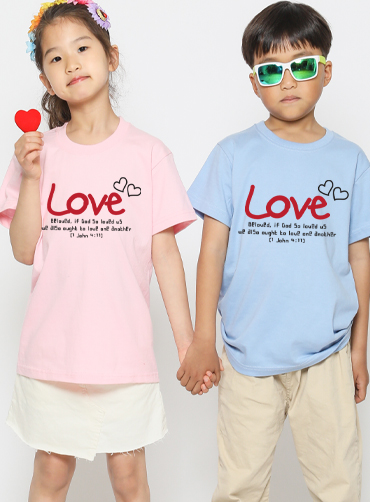 LOVE 하트 성경구절  / 교회단체티A87  | 교회티 단체티 주문제작 탑앤탑