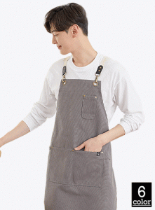 X형 제페토 캔버스 앞치마-스트랩 HOP1001S | 단체유니폼 단체앞치마 주문제작 탑앤탑