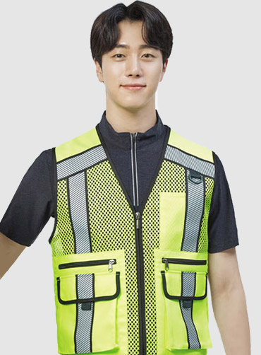 [파브] 망사조끼 SMV2202 | 브랜드단체조끼 안전조끼 주문제작 탑앤탑