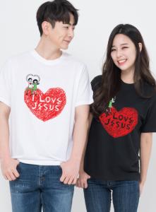 I LOVE JESUS COUPLE / 교회단체티N22 | 단체복 주문제작 탑앤탑