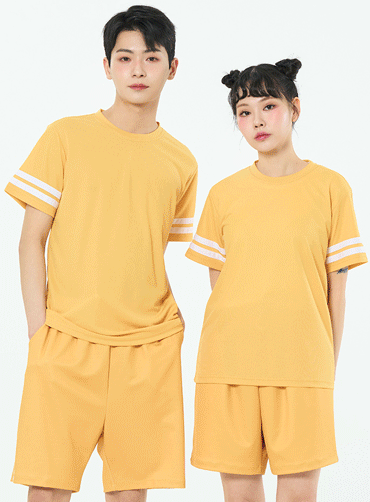 쿨론 2선 럭비티 반팔 NAR1334 | 단체티 주문제작 탑앤탑
