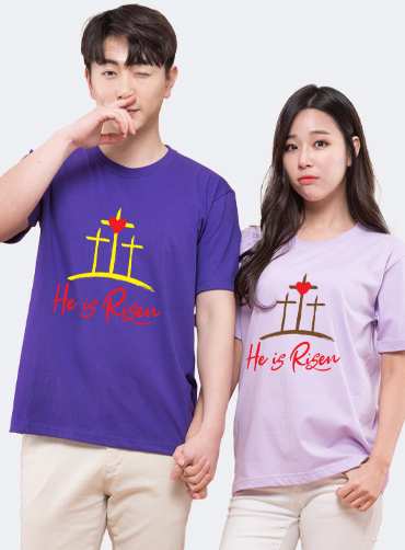 HE IS RISEN / 교회단체티N49  | 단체티 주문제작 탑앤탑