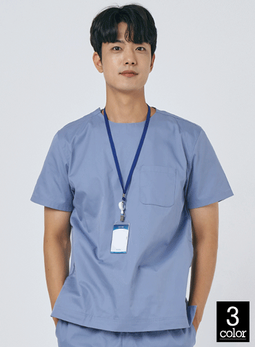 남성 쿨스판 크루넥 베이직 스크럽 티셔츠 HOP201M | 단체유니폼 단체티셔츠 주문제작 탑앤탑