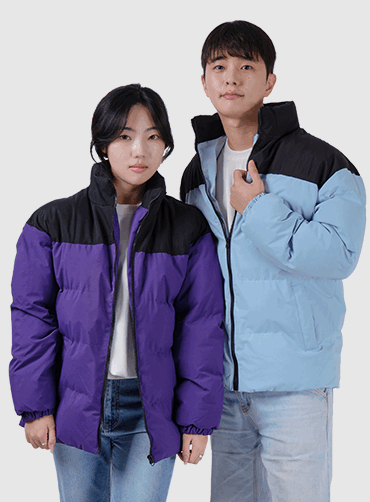 [해외] 배색패딩 CHJK17 | 단체패딩 주문제작 탑앤탑
