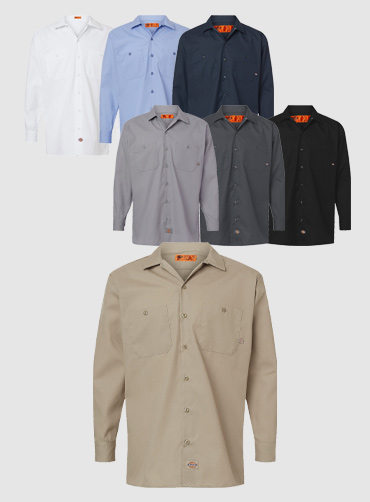[Dickies]디키즈 인더스트리얼 긴팔 작업 셔츠 L535  | 단체티 주문제작 탑앤탑