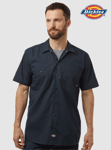[Dickies]디키즈 인더스트리얼 반팔 워크 셔츠 S535 | 단체카라티 주문제작 탑앤탑