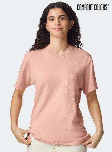 [컴포트컬러스] 가먼트 다이 헤비급 포켓 티셔츠 6030 | 브랜드단체티 주문제작 탑앤탑