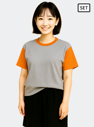 TC면 소매배색 헬스복 NAR357 | 단체티 주문제작 탑앤탑