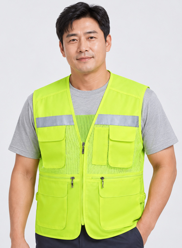 [티뷰크] 형광망사 조끼 MAK191FB | 브랜드단체조끼 안전조끼 주문제작 탑앤탑