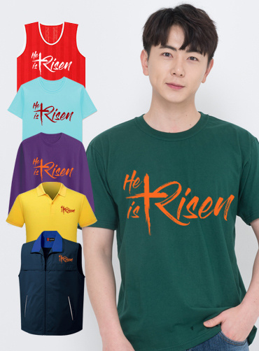 HE IS RISEN no.1 / 교회단체티PRR3  | 단체티 주문제작 탑앤탑