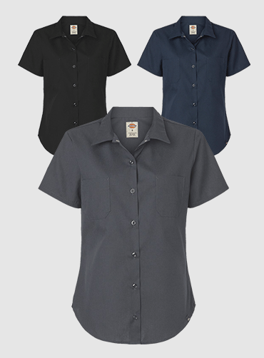 [Dickies]디키즈 여성용 산업용 반팔 작업 셔츠 5350 | 단체티 주문제작 탑앤탑