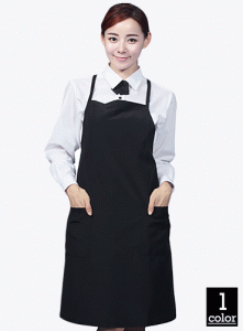 HE03 실크랩검정앞치마
