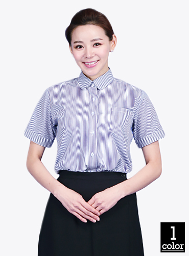 SE23 줄무늬반팔홀서빙복