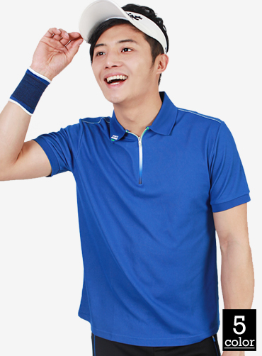 쿨론 쿨링 집업 카라 반팔티(열에 약함) JUN300  | 단체폴로티 주문제작 탑앤탑